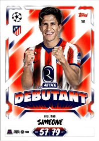 Giuliano Simeone - Topps Match Attax UEFA Club Competitions Attax Debutant 2026-27, Nr. 181