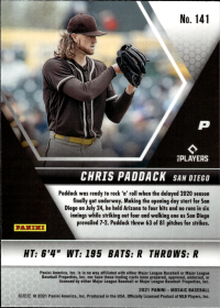 Chris Paddack - Panini Mosaic Base Set 2021, Nr. 141