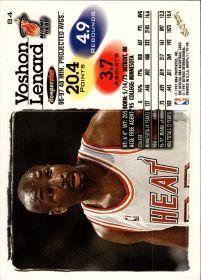 Voshon Lenard - NBA Hoops Base Set 1997-98, Nr. 84