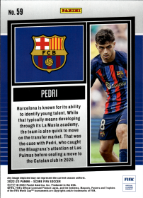 Pedri - Panini Score FIFA Base Set 2022-23, Nr. 59
