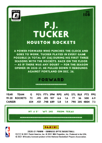 P.J. Tucker - Panini Donruss Optic Base Set 2020-21, Nr. 108