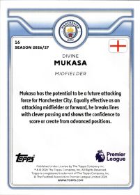 Divine Mukasa - Topps Flagship Premier League Future Stars 2026-27, Nr. 16