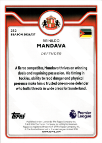 Reinildo Mandava - Topps Flagship Premier League Base Set 2026-27, Nr. 232