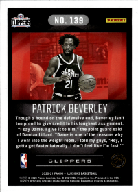 Patrick Beverley - Panini Illusions Base Set 2020-21, Nr. 139