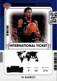 RJ Barrett - Panini Contenders International Ticket 2021-22, Nr. 7