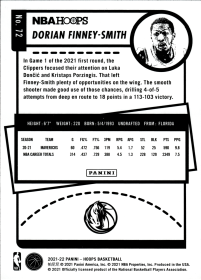 Dorian Finney-Smith - Panini Hoops Base Set 2021-22, Nr. 72
