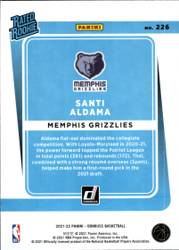 Santi Aldama - Panini Donruss Rated Rookie 2021-22, Nr. 226 – Bronze