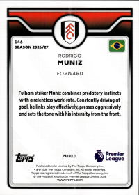Rodrigo Muniz - Topps Flagship Premier League Base Set 2026-27, Nr. 146 – Blue Voltage Parallel