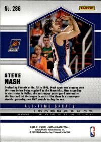 Steve Nash - Panini Mosaic All-Time Greats 2020-21, Nr. 286 – Insert