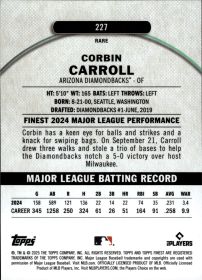 Corbin Carroll - Topps Finest Base Set 2025, Nr. 227