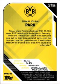 Signal Iduna Park - Topps Borussia Dortmund Team Set China Edition Base Set 2023-24, Nr. BVBC-30