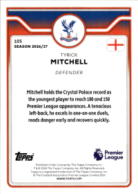Tyrick Mitchell - Topps Flagship Premier League Base Set 2026-27, Nr. 105