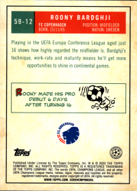 Roony Bardghji - Topps Chrome UEFA Club Competitions 1959 Topps 2022-23, Nr. 59-12 – Rookie Card