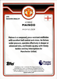 Kobbie Mainoo - Topps Flagship Premier League Base Set 2026-27, Nr. 195