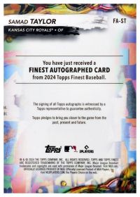 Samad Taylor - Topps Finest Finest Autographs 2024, Nr. FA-ST – Rookie Card, Autogramm