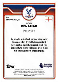 Dean Benamar - Topps Flagship Premier League Base Set 2026-27, Nr. 108 – Rookie Card