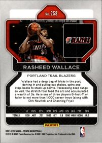 Rasheed Wallace - Panini Prizm Base Set 2021-22, Nr. 258