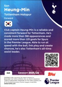 Son Heung-Min - Topps Match Attax Premier League Base Set 2025-26, Nr. 264