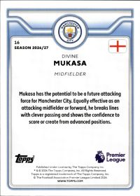 Divine Mukasa - Topps Flagship Premier League Future Stars 2026-27, Nr. 16