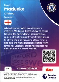 Noni Madueke - Topps Match Attax Premier League Base Set 2025-26, Nr. 103