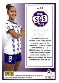 Vanessa Fürst - Panini Frauen-Bundesliga TC Collection Base Set 2025-26, Nr. 62