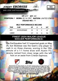 Jeremy Ebobisse - Topps Finest MLS Base Set 2024, Nr. 180