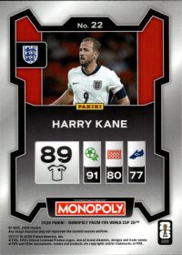 Harry Kane - Panini Prizm Monopoly FIFA World Cup Base Set 2026, Nr. 22