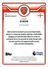 Jaden Dixon - Topps Flagship Premier League Base Set 2026-27, Nr. 23 – Rookie Card