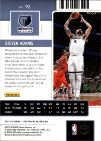 Steven Adams - Panini Contenders Season Ticket 2021-22, Nr. 92