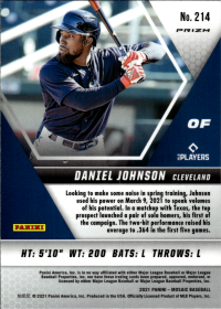 Daniel Johnson - Panini Mosaic Base Set 2021, Nr. 214 – Rookie Card, Silver Prizm