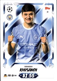 Abdukodir Khusanov - Topps Match Attax UEFA Club Competitions Base Set 2026-27, Nr. 31