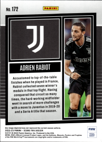 Adrien Rabiot - Panini Score FIFA Base Set 2022-23, Nr. 172