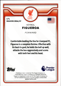 Keyrol Figueroa - Topps Flagship Premier League Base Set 2026-27, Nr. 171 – Rookie Card