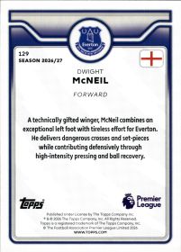 Dwight McNeil - Topps Flagship Premier League Base Set 2026-27, Nr. 129