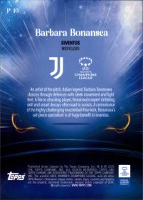 Barbara Bonansea - Topps Chrome UEFA Women's Champions League Poetic Precision 2025-26, Nr. P-10 – Insert