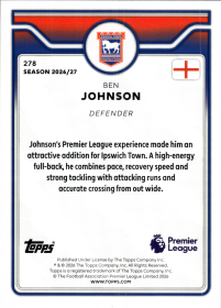 Ben Johnson - Topps Flagship Premier League Base Set 2026-27, Nr. 278