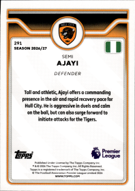 Semi Ajayi - Topps Flagship Premier League Base Set 2026-27, Nr. 291