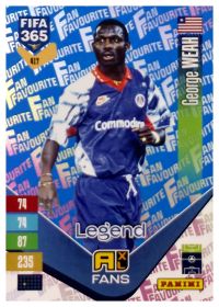 George Weah - Panini Adrenalyn XL FIFA 365 Fan Favourites 2026-27, Nr. 417 – Blue, Insert
