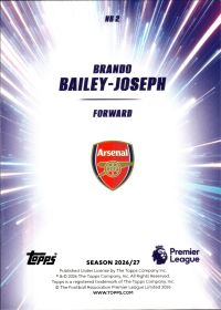 Brando Bailey-Joseph - Topps Flagship Premier League Nitro Boost 2026-27, Nr. NB 2 – Rookie Card, Insert
