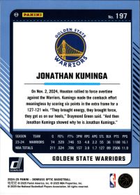 Jonathan Kuminga - Panini Donruss Optic Base Set 2024-25, Nr. 197