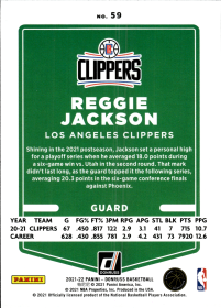 Reggie Jackson - Panini Donruss Base Set 2021-22, Nr. 59