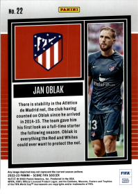 Jan Oblak - Panini Score FIFA Base Set 2022-23, Nr. 22