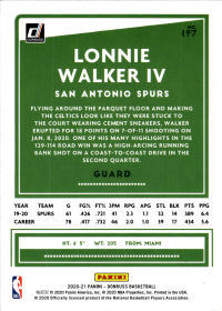 Lonnie Walker IV - Panini Donruss Base Set 2020-21, Nr. 197