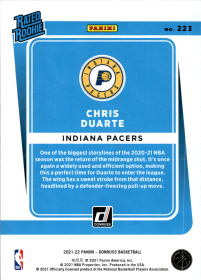 Chris Duarte - Panini Donruss Rated Rookie 2021-22, Nr. 223 – Bronze