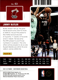 Jimmy Butler - Panini Contenders Season Ticket 2021-22, Nr. 53
