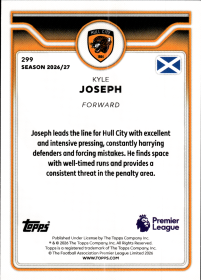 Kyle Joseph - Topps Flagship Premier League Base Set 2026-27, Nr. 299 – Rookie Card