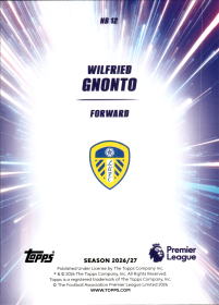 Wilfried Gnonto - Topps Flagship Premier League Nitro Boost 2026-27, Nr. NB 12 – Insert