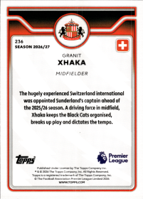 Granit Xhaka - Topps Flagship Premier League Base Set 2026-27, Nr. 236