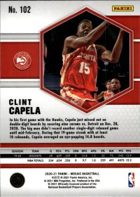 Clint Capela - Panini Mosaic Base Set 2020-21, Nr. 102