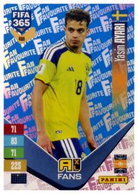 Yasin Ayari - Panini Adrenalyn XL FIFA 365 Fan Favourites 2026-27, Nr. 408 – Blue, Insert